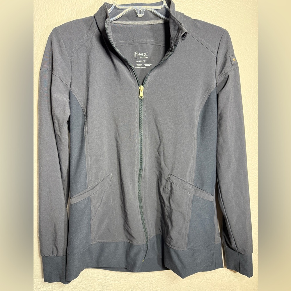 iFlex Gray Zip-Up Athletic Jacket w/ Thumb Holes | Women’s XS